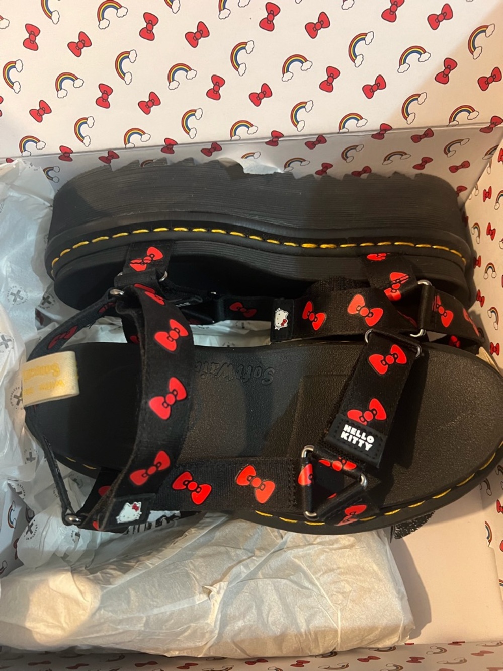 Dr. Martens x Hello Kitty Vegan Platform Sandals
